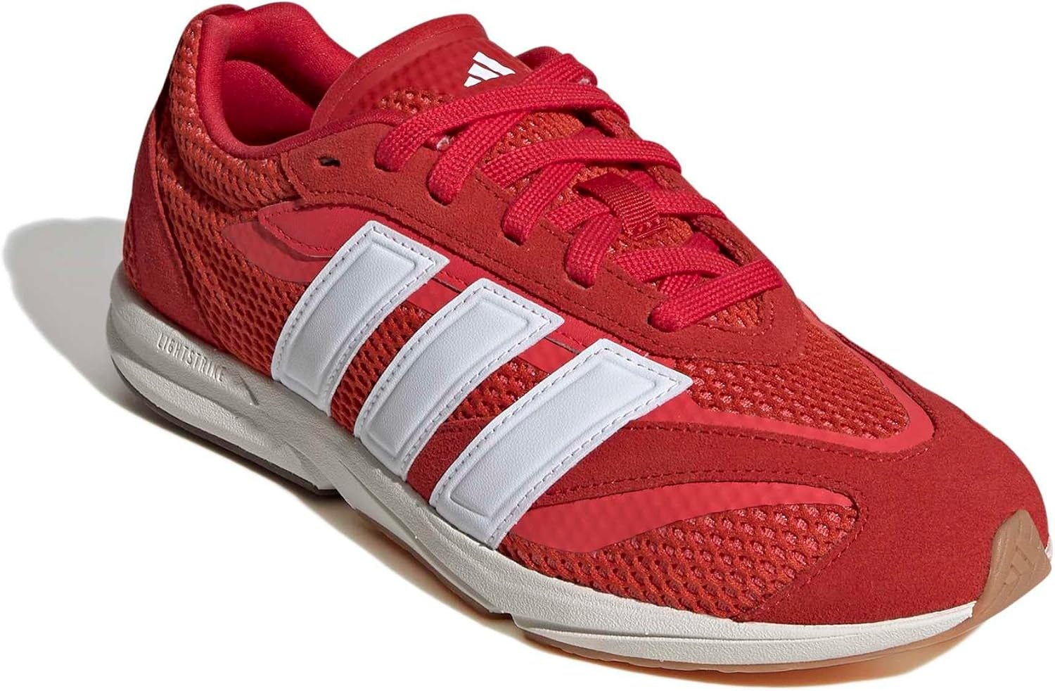 image:imageadidas Womens Lightblaze Lp Lace Up Sneakers Shoes Casual BlackBetter ScarletWhiteSemi Lucid Red