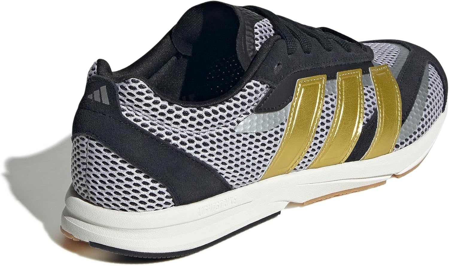 image:imageadidas Womens Lightblaze Lp Lace Up Sneakers Shoes Casual BlackBlackGold MetallicSilver Metallic