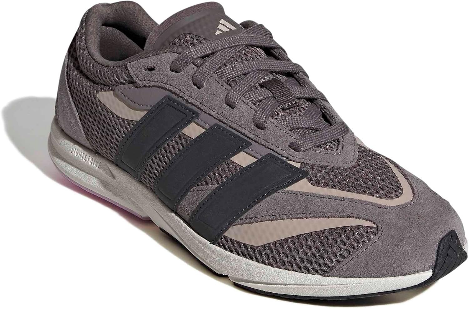 image:imageadidas Womens Lightblaze Lp Lace Up Sneakers Shoes Casual BlackCharcoalCarbonBliss Lilac