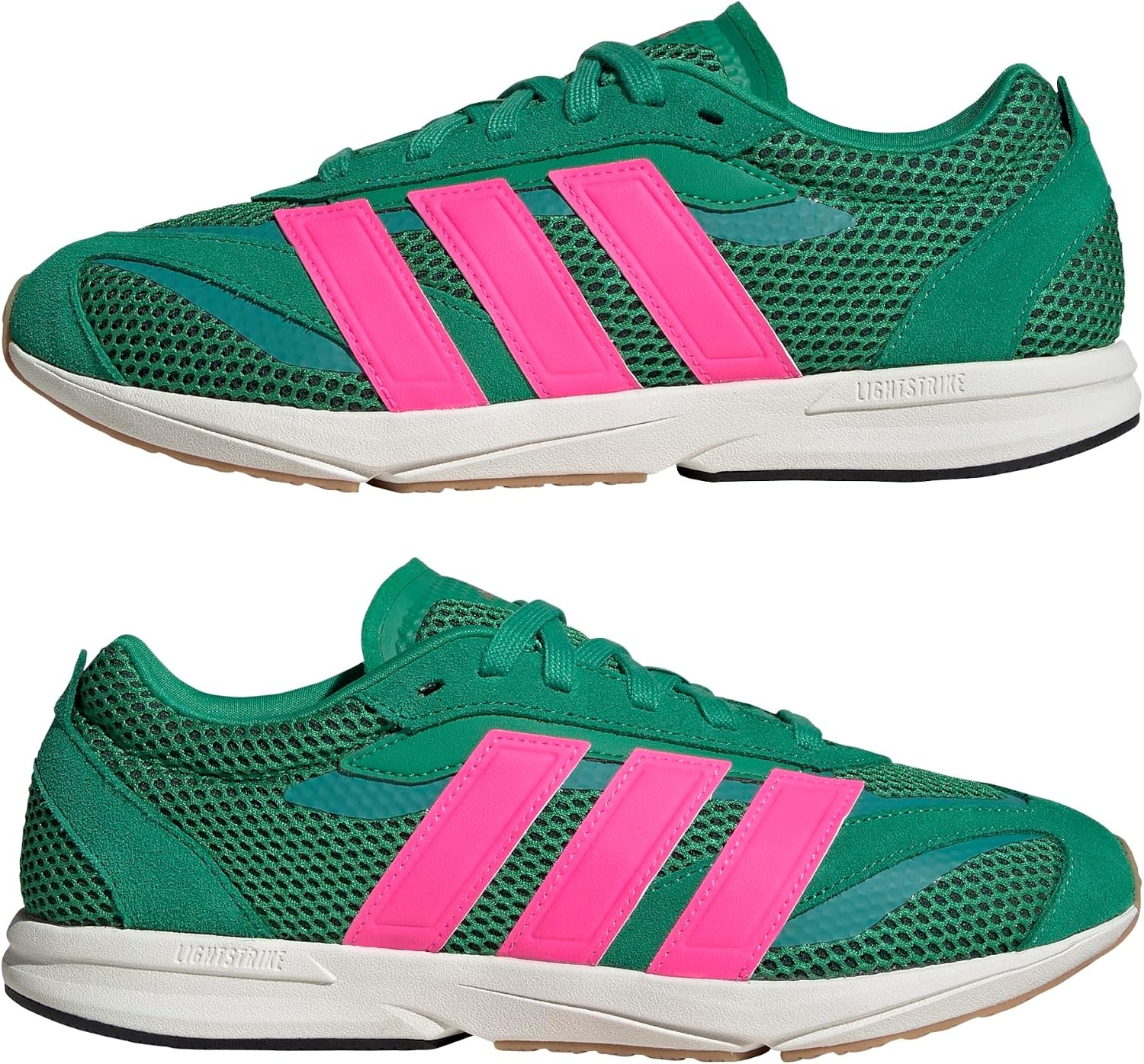 image:imageadidas Womens Lightblaze Lp Lace Up Sneakers Shoes Casual BlackCourt GreenLucid PinkPure Teal