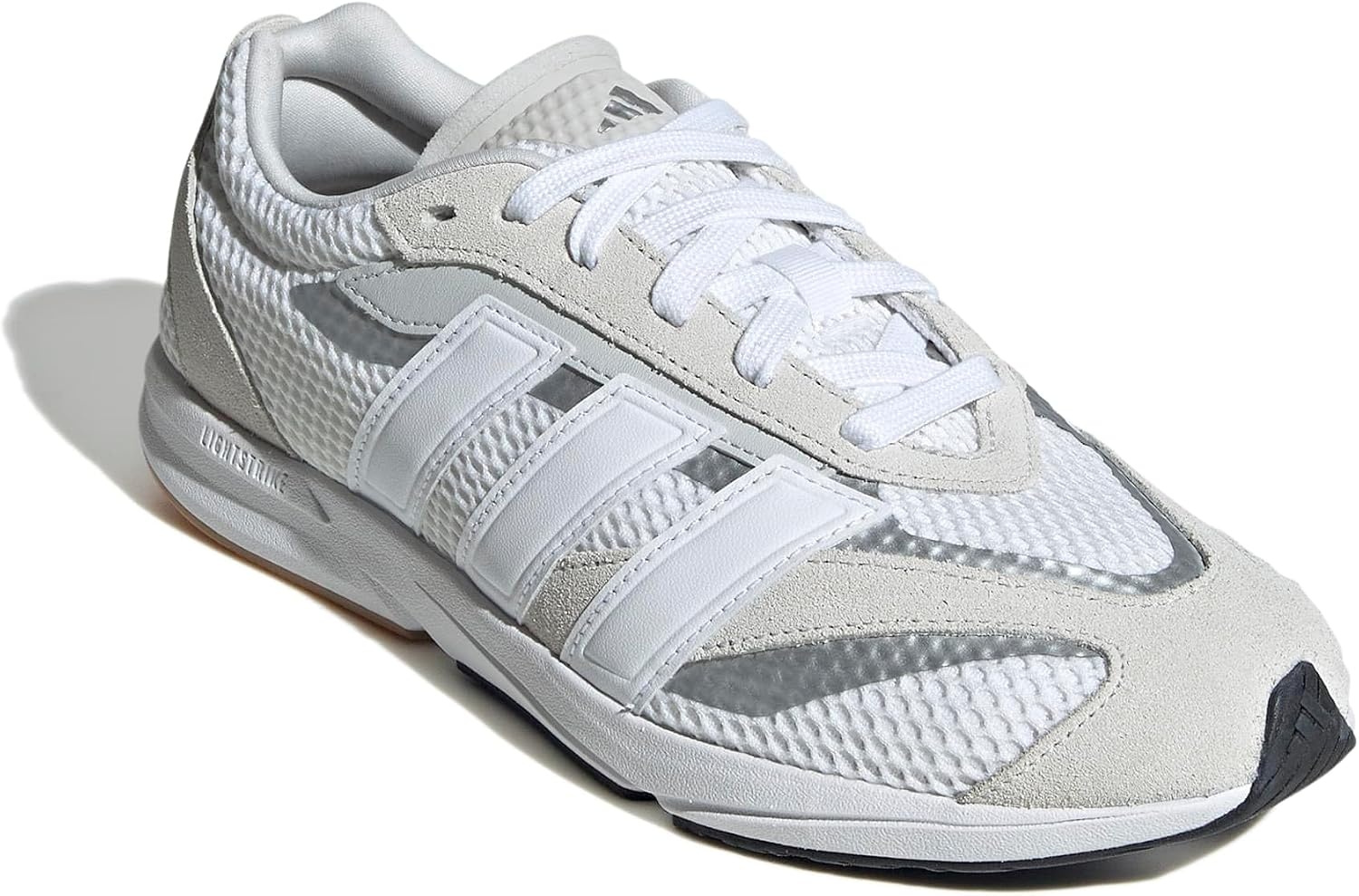 image:imageadidas Womens Lightblaze Lp Lace Up Sneakers Shoes Casual BlackGreyWhiteSilver Metallic