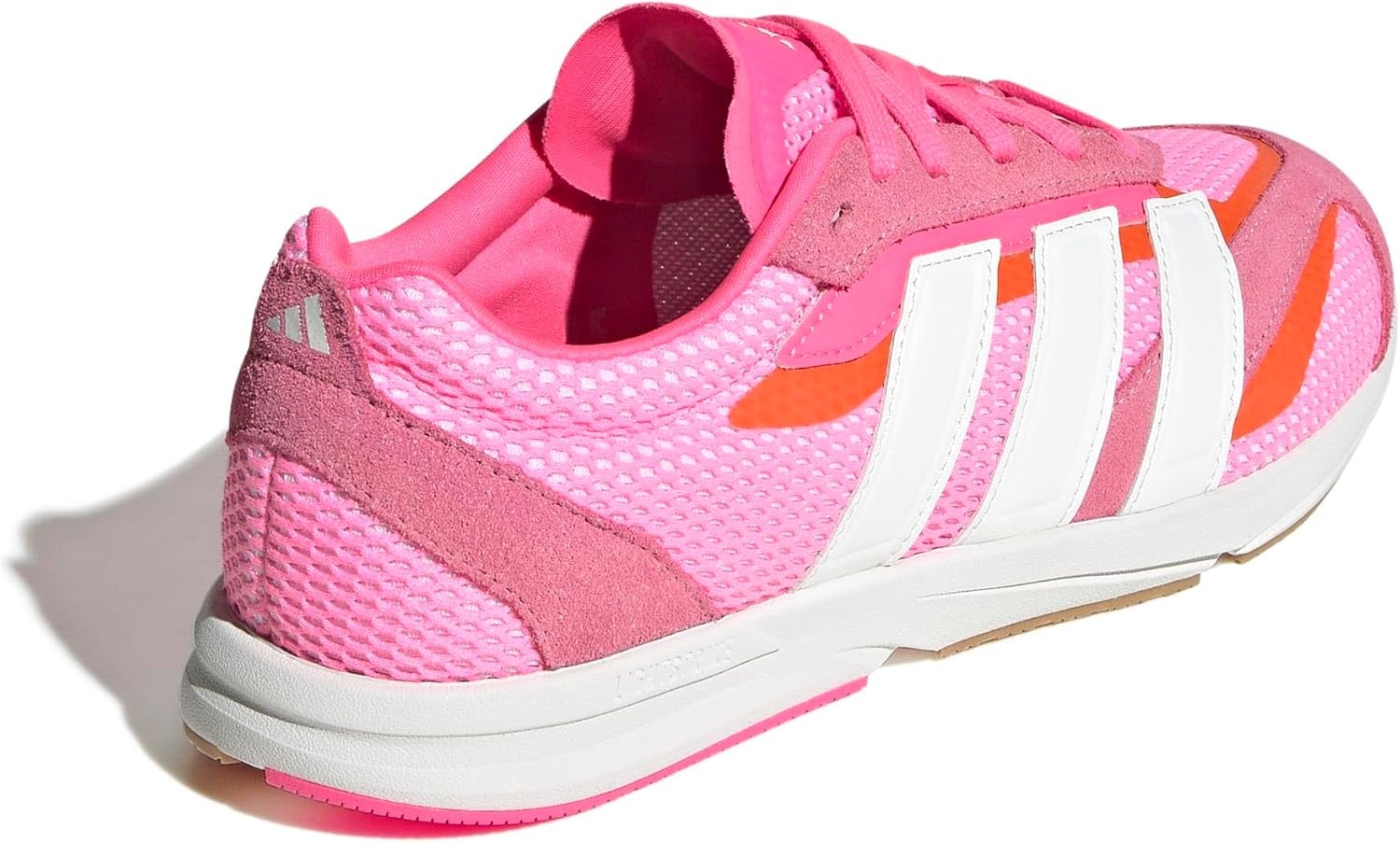 image:imageadidas Womens Lightblaze Lp Lace Up Sneakers Shoes Casual BlackLucid PinkWhiteImpact Orange
