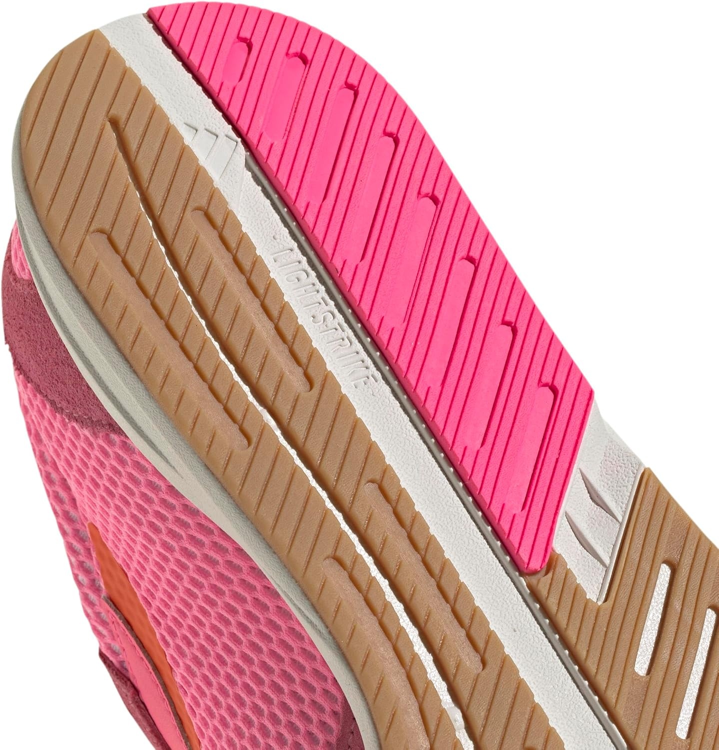 image:imageadidas Womens Lightblaze Lp Lace Up Sneakers Shoes Casual BlackLucid PinkWhiteImpact Orange