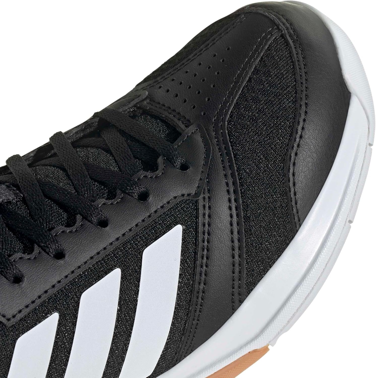 image:imageadidas Womens Ligra 8 Indoor ShoesBlackWhiteWhite