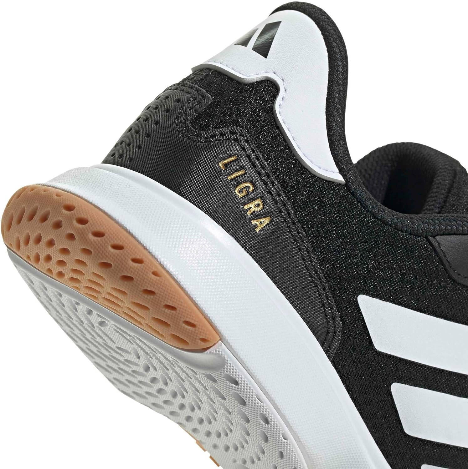 image:imageadidas Womens Ligra 8 Indoor ShoesBlackWhiteWhite