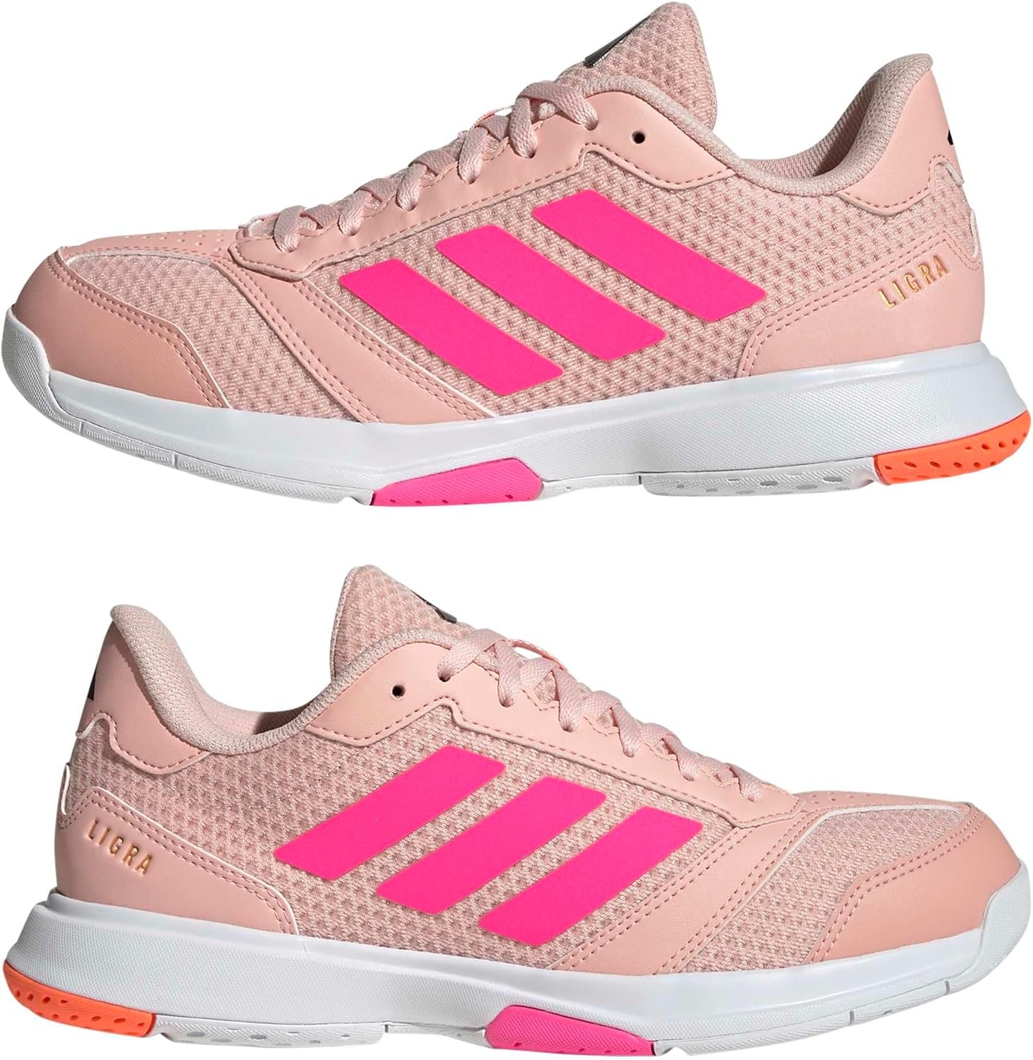 image:imageadidas Womens Ligra 8 Indoor ShoesBlush PinkLucid PinkWhite