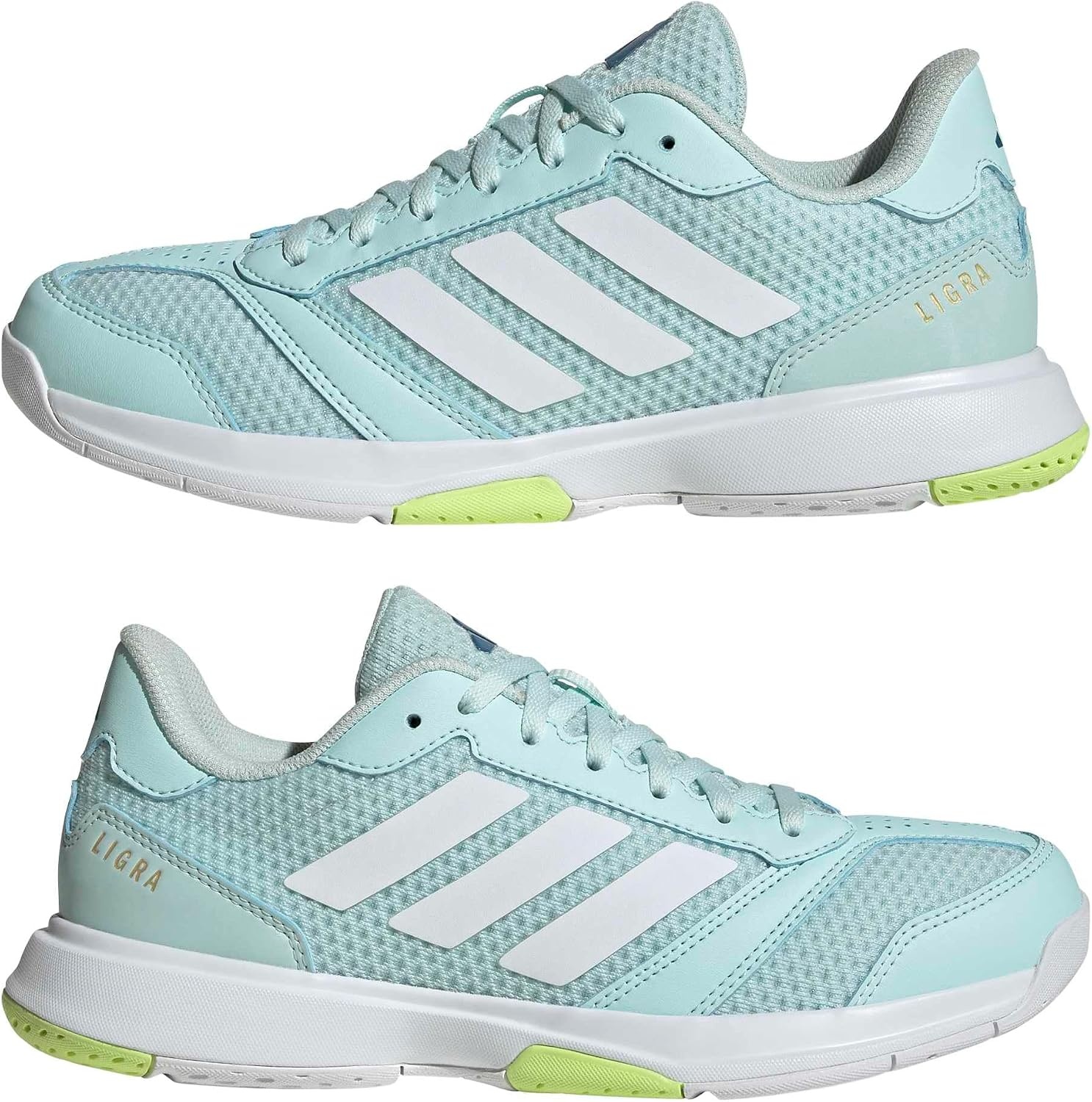 image:imageadidas Womens Ligra 8 Indoor ShoesHalo MintWhiteYellow