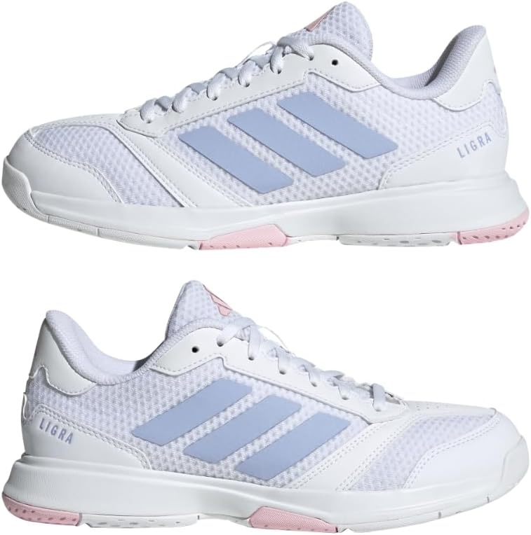 image:imageadidas Womens Ligra 8 Indoor ShoesWhiteViolet ToneClear Pink