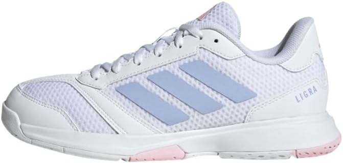 image:imageadidas Womens Ligra 8 Indoor ShoesWhiteViolet ToneClear Pink