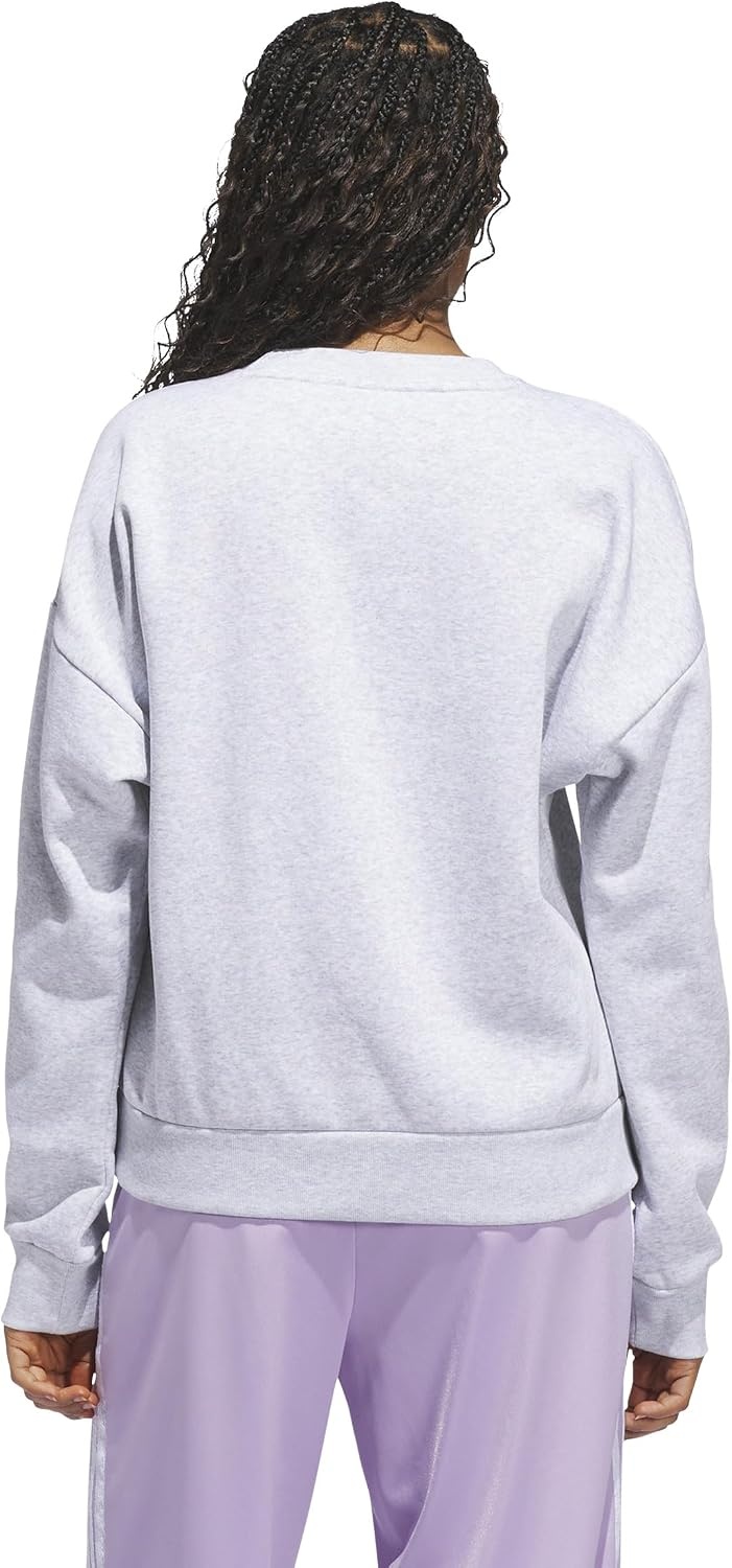 image:imageadidas Womens Seasonal Essentials Pearls Graphic SweatshirtLight Grey Heather