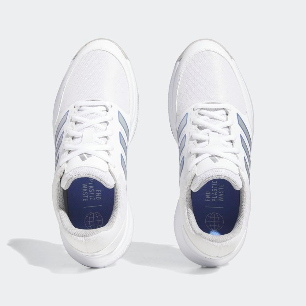 image:imageadidas Womens Tech Response 30 Golf Shoes ShoesFootwear WhiteSilver MetallicBlue Fusion
