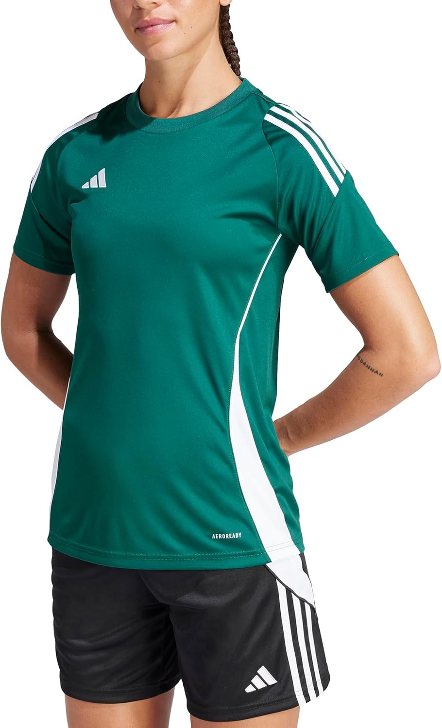 image:imageadidas Womens Tiro 24 JerseyDark GreenWhite