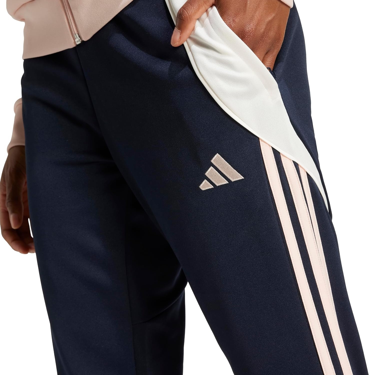 image:imageadidas Womens Tiro 24 Training PantsNight NavyBlush Pink