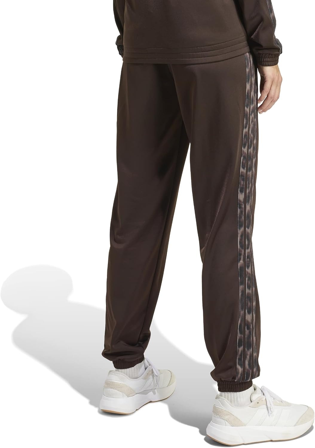 image:imageadidas Womens Tricot 3Stripes Leopard Printed Track PantsAurora CoffeeMulticolor