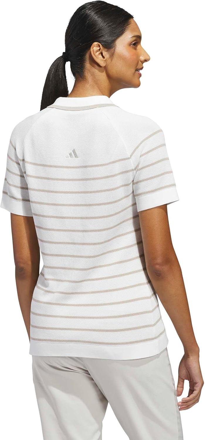 image:imageadidas Womens Ultimate365 Stripe Knit PoloWhite