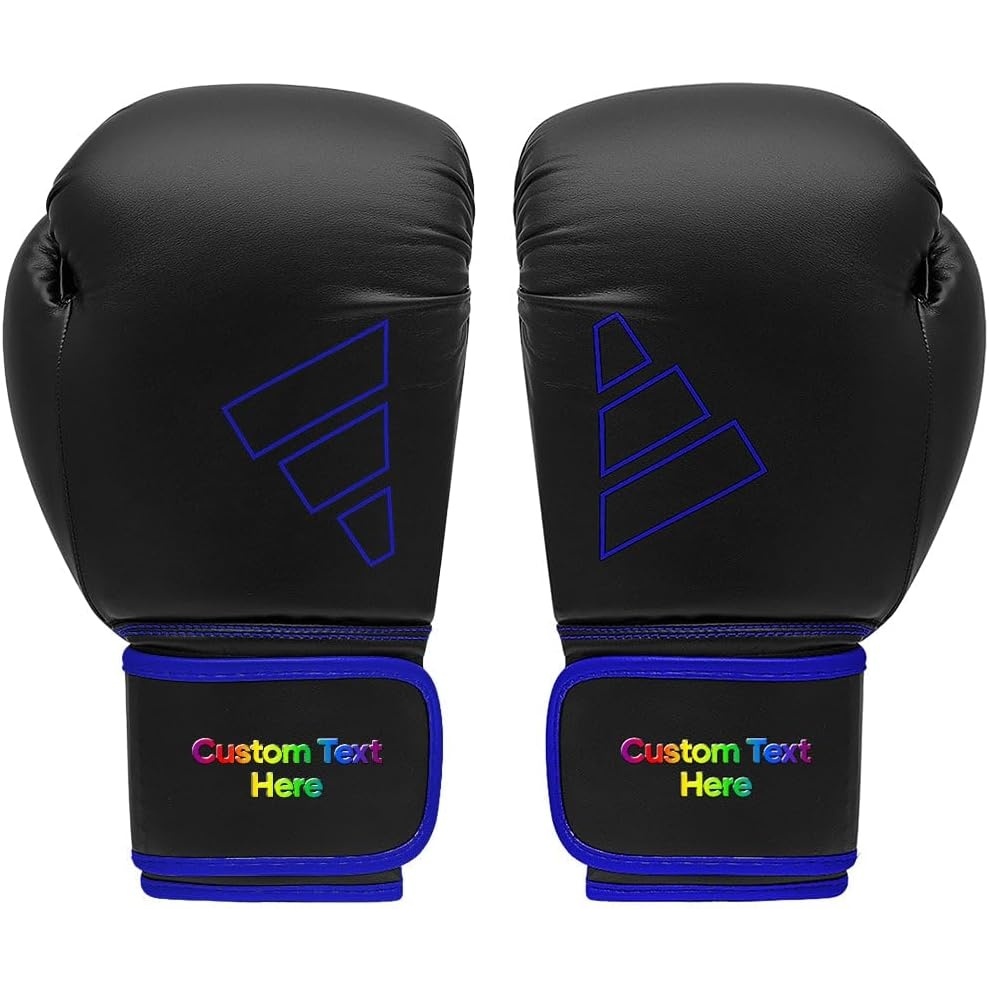 image:imageAdidas Custom Boxing Gloves Hybrid 80 for Boxing Kickboxing MMA Bag Training amp Fitness Custom Boxing Gloves for Gifts SouvenirsBlack Blue