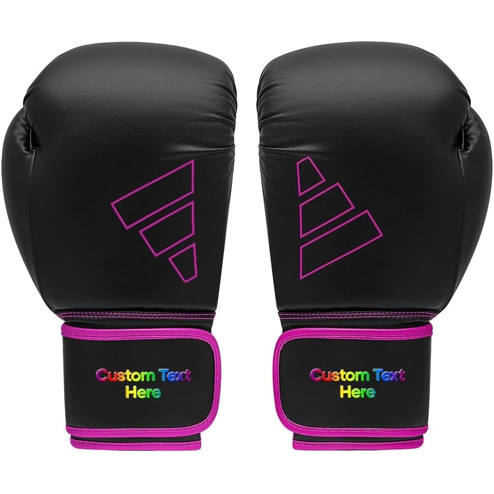 image:imageAdidas Custom Boxing Gloves Hybrid 80 for Boxing Kickboxing MMA Bag Training amp Fitness Custom Boxing Gloves for Gifts SouvenirsBlack Pink