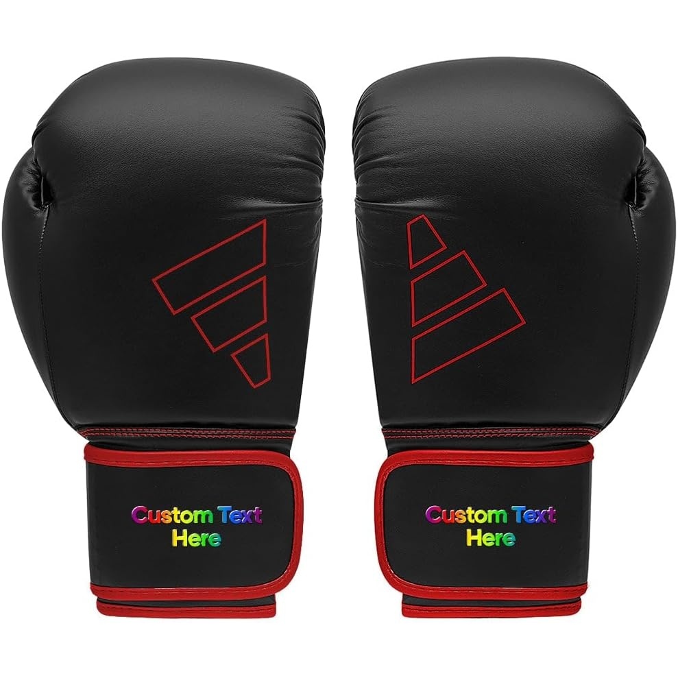 image:imageAdidas Custom Boxing Gloves Hybrid 80 for Boxing Kickboxing MMA Bag Training amp Fitness Custom Boxing Gloves for Gifts SouvenirsBlack Red