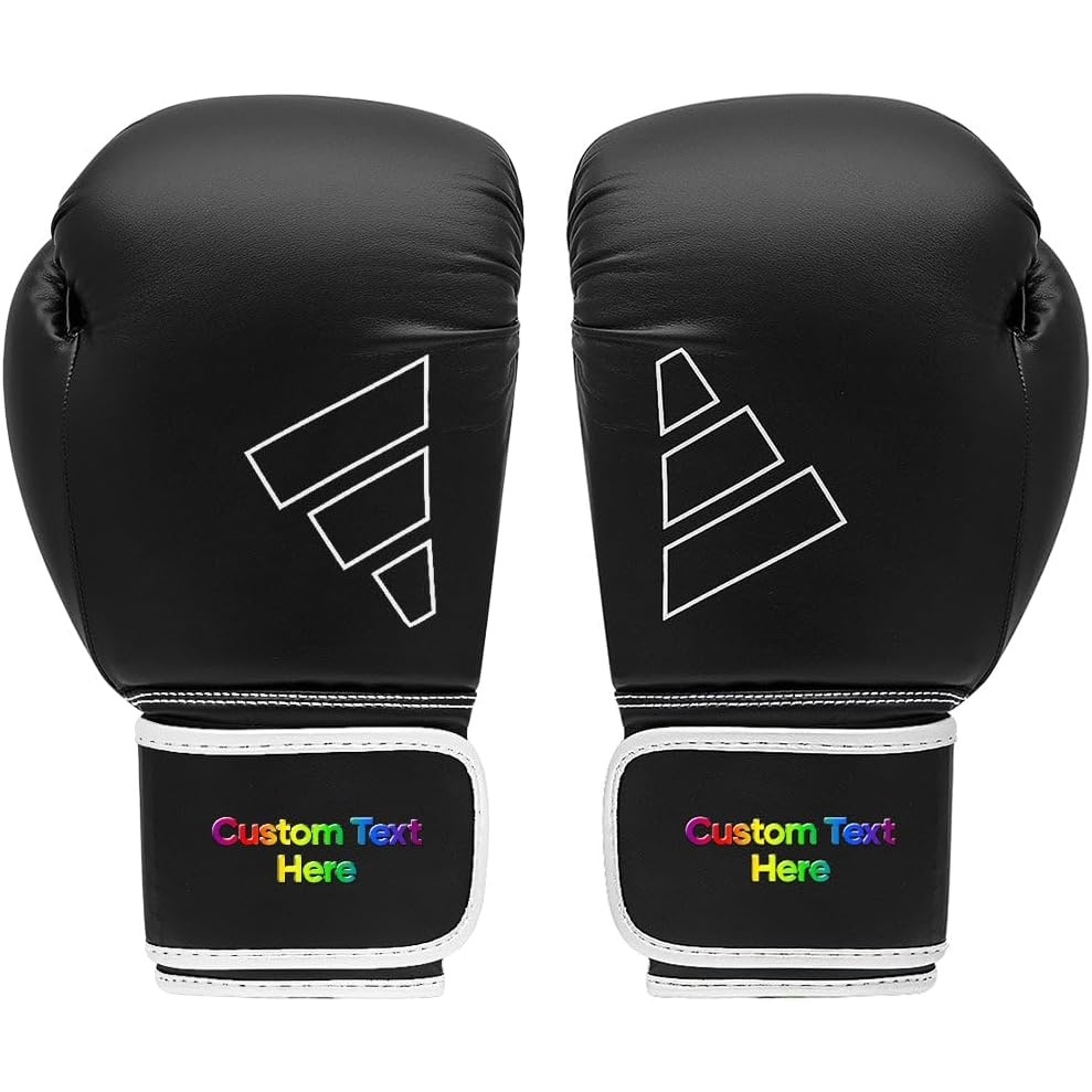 image:imageAdidas Custom Boxing Gloves Hybrid 80 for Boxing Kickboxing MMA Bag Training amp Fitness Custom Boxing Gloves for Gifts SouvenirsBlack White