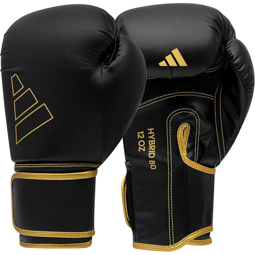image:imageAdidas Hybrid 80 Boxing Gloves Adult Boxing Gloves for Men amp Women Heavy Bag Gloves Kickboxing Gloves for Women MMA Sparring Gloves Punching Bag Gloves for MenBlackGold