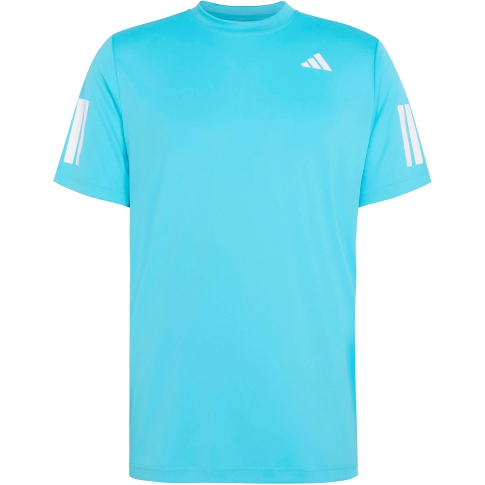 image:imageAdidas Mens Club Tennis Climacool 3Stripes TShirtSignal Cyan