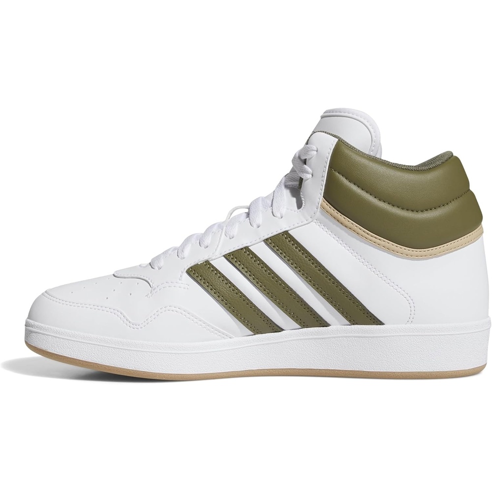 image:imageAdidas UnisexAdult Hoops 40 Mid TopWhiteFocus OliveGum