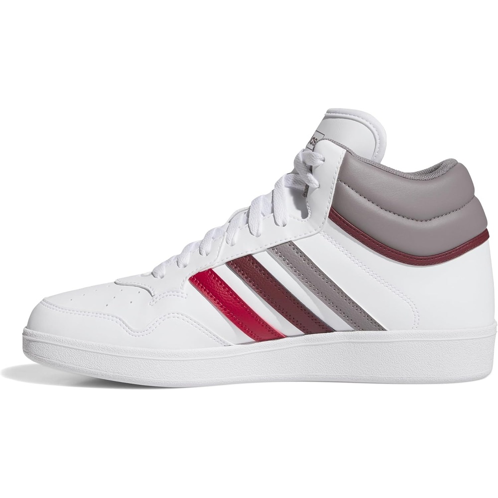 image:imageAdidas UnisexAdult Hoops 40 Mid TopWhiteTaupe OxideShadow Red