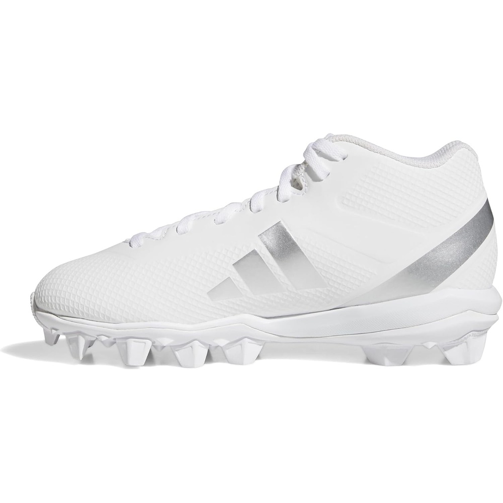 image:imageAdidas UnisexChild Adizero Impact2 II Molded Rubber American FootballWhiteSilver MetallicWhite