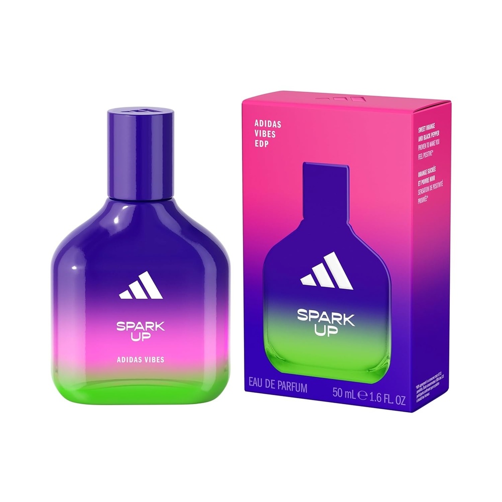 image:imageAdidas Vibes Full Recharge Eau de Parfum 16 fl oz Pack of 1 Notes of Fougere Cedar and Sage Unisex Fragrance Long Lasting Sporty Fragrance Travel SizeEau de Parfum Spark Up