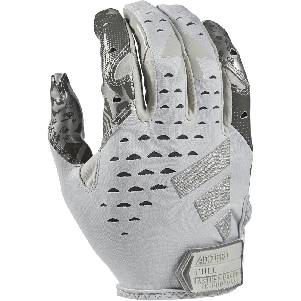 image:imageadidas Adizero 13 Football Receiver GlovesGraySilver