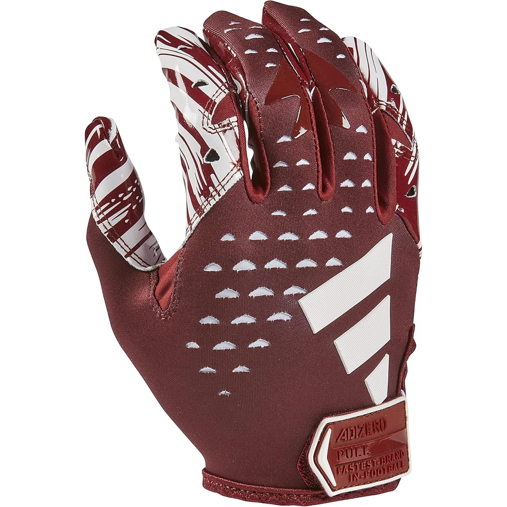 image:imageadidas Adizero 13 Football Receiver GlovesMaroonWhite