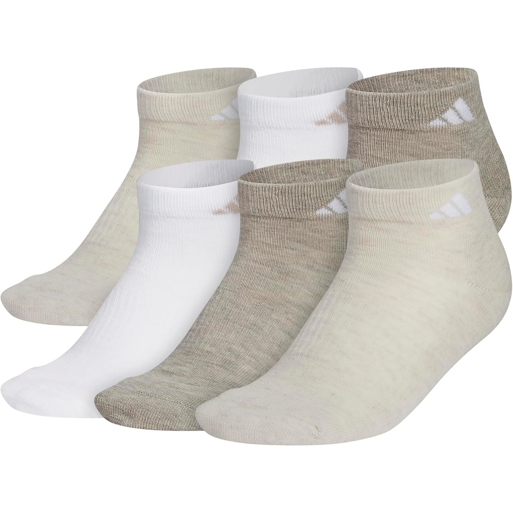 image:imageadidas Athletic 6Pack Low Cut SocksAlumina BeigeWhiteWonder Beige