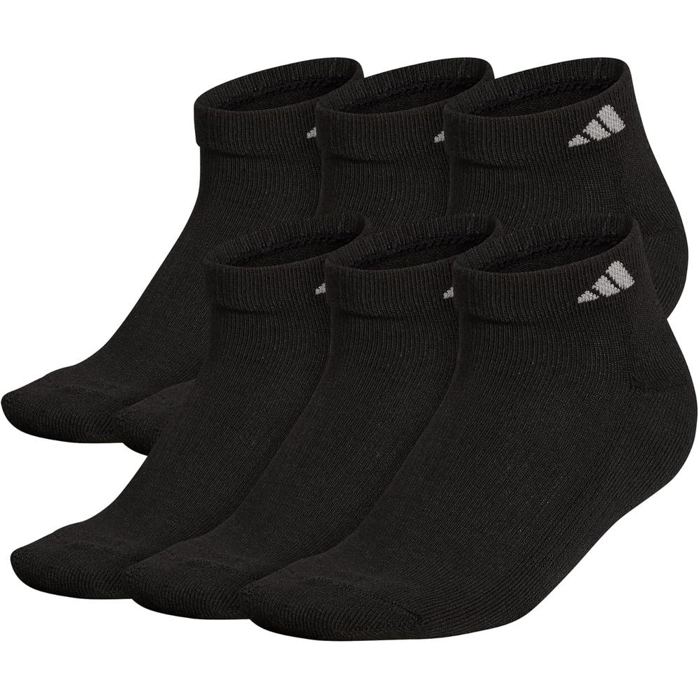 image:imageadidas Athletic 6Pack Low Cut SocksBlackAluminum 2