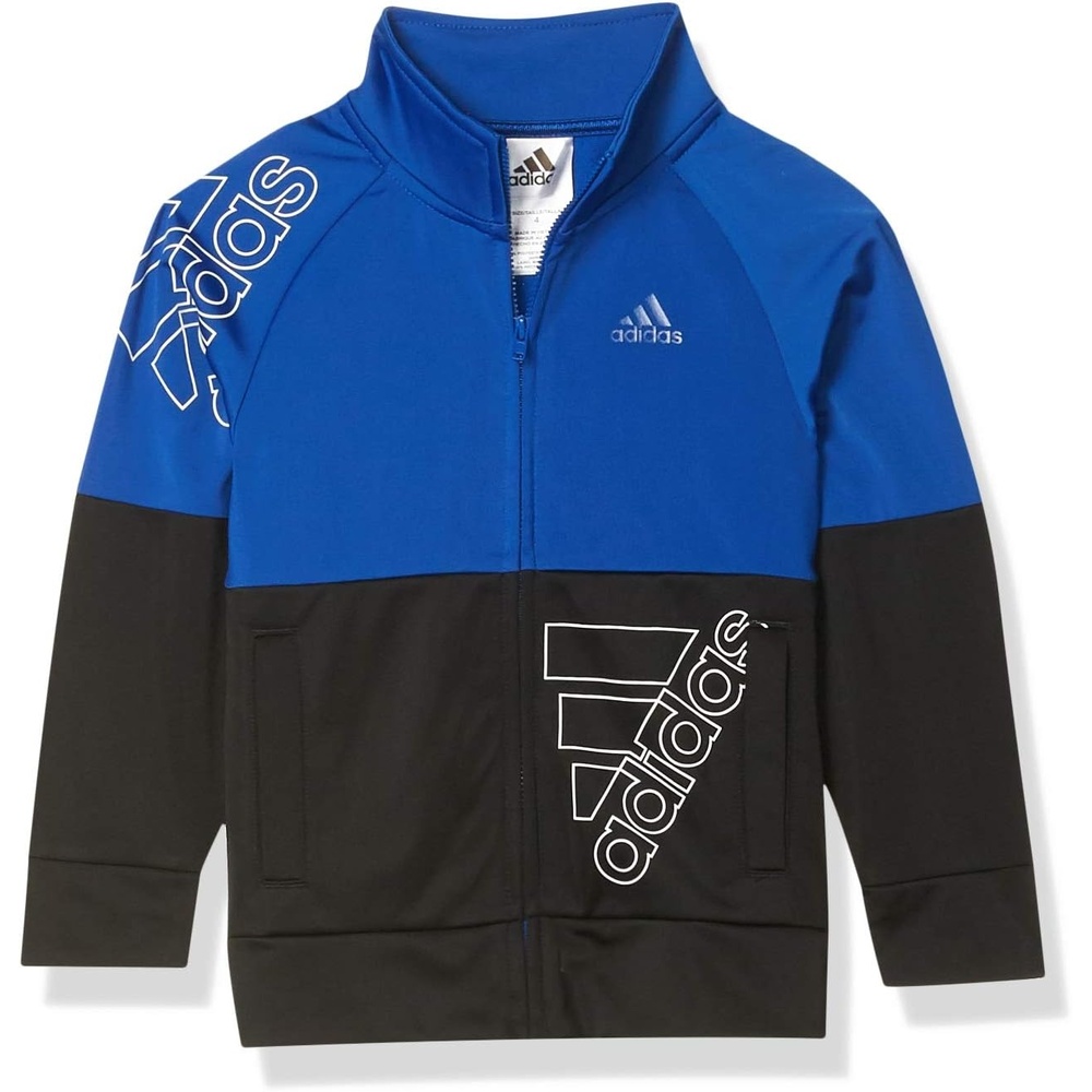 image:imageadidas Boys Zip Front Iconic Tricot JacketBos Team Royal Blue