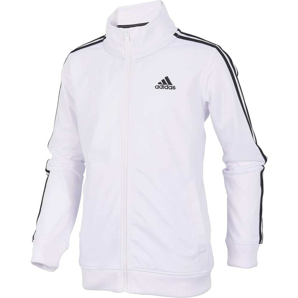 image:imageadidas Boys Zip Front Iconic Tricot JacketBos White