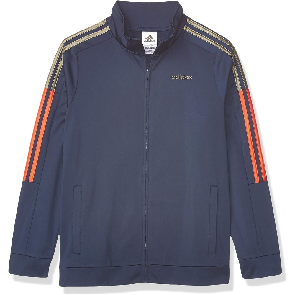 image:imageadidas Boys Zip Front Iconic Tricot JacketNew Core Navy