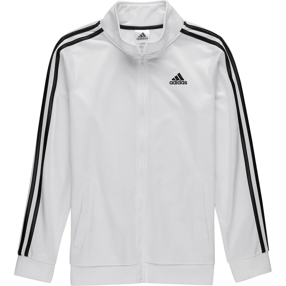 image:imageadidas Boys Zip Front Iconic Tricot JacketWhite