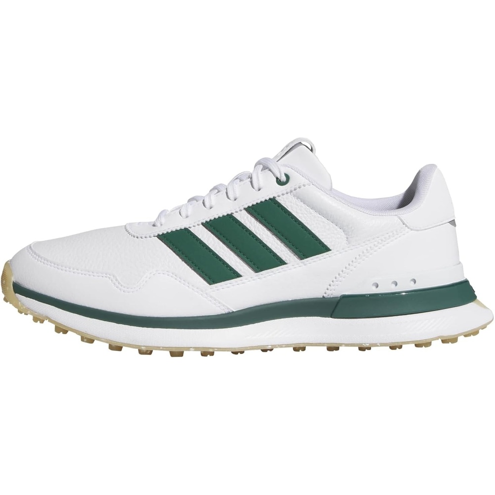 image:imageadidas Golf S2G 26 Leather Spikeless Golf ShoesFtwr WhiteCollegiate GreenGum 3