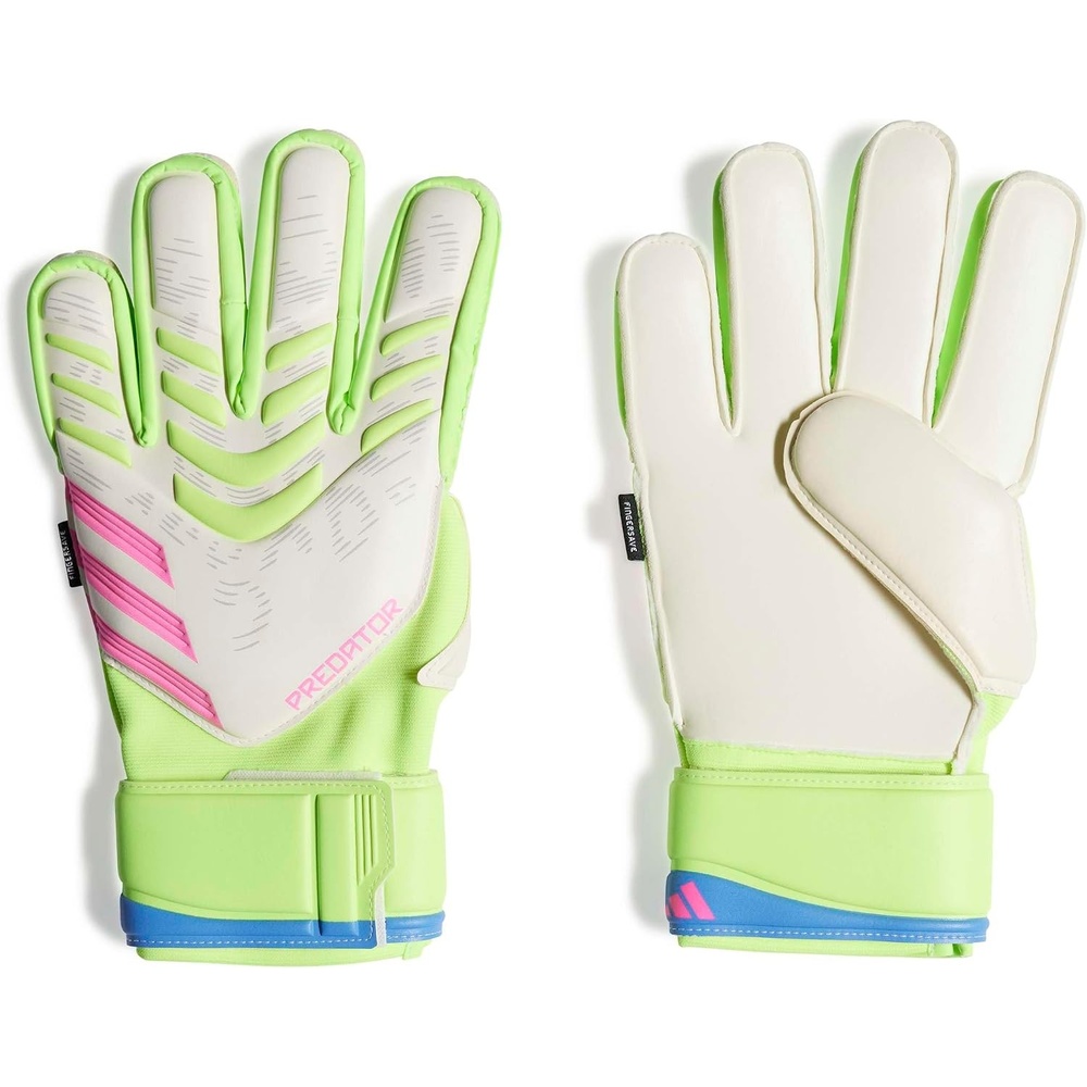 image:imageadidas Match Fingersave Goalkeeper Gloves Athletic  WhiteWhiteLucid LemonLucid Pink