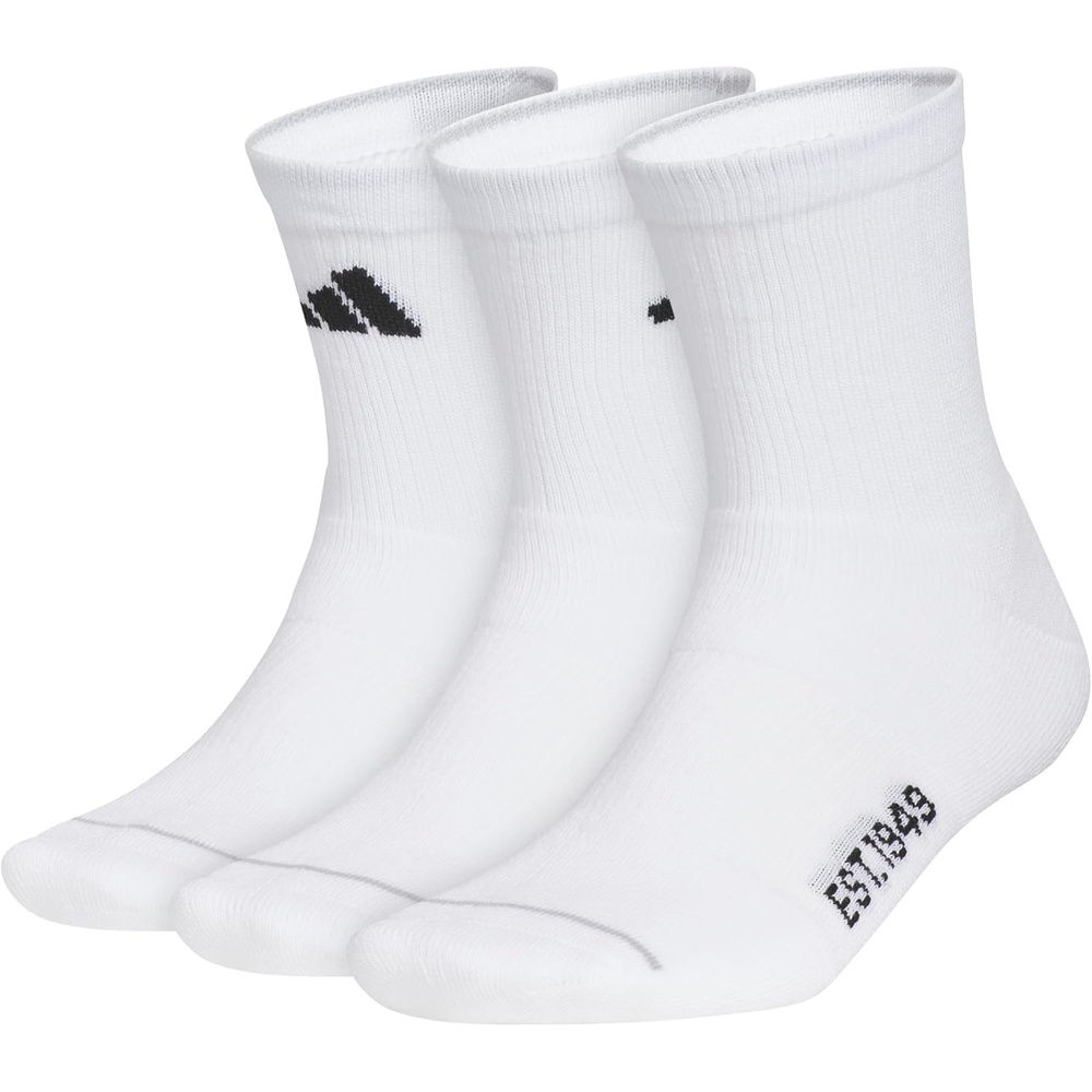 image:imageadidas Mens Cushioned High Quarter Socks 3 Pairs Durable amp ComfortableWhiteBlackClear Onix Grey4