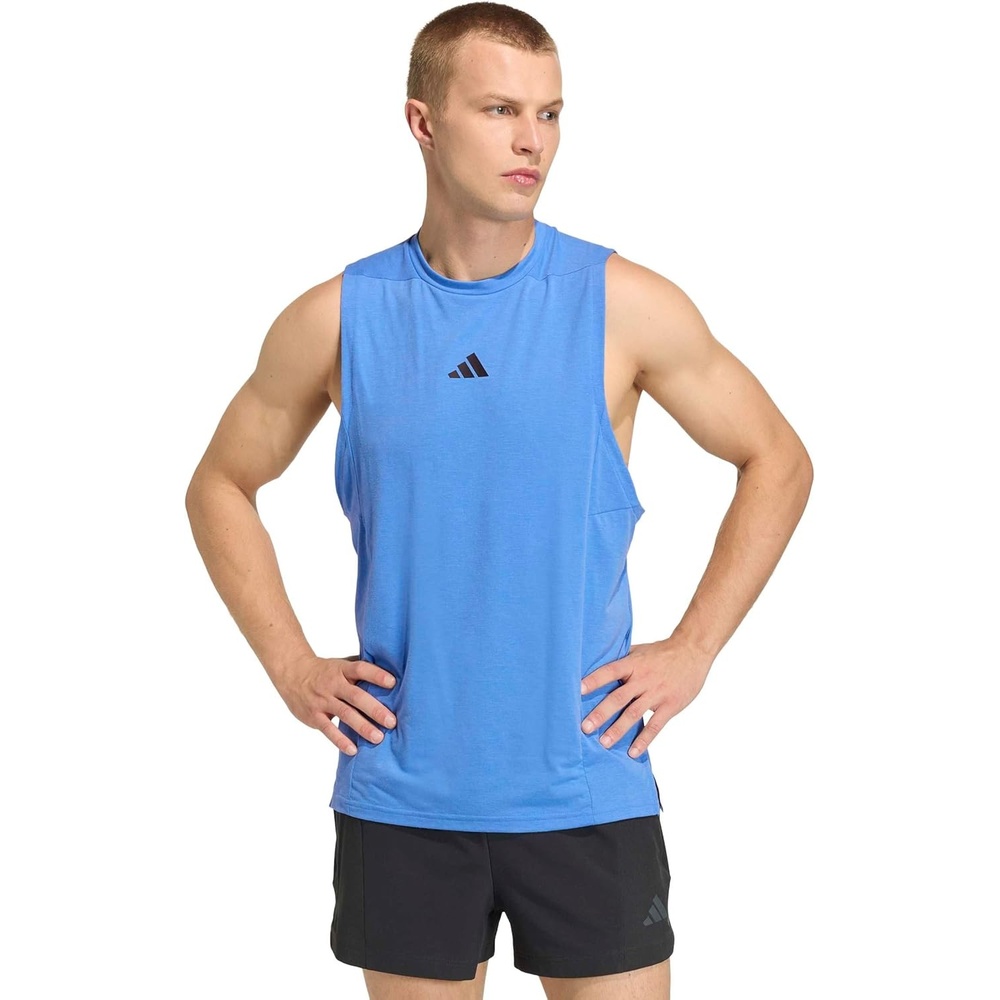 image:imageadidas Mens Designed for Training Workout Tank TopRay Blue