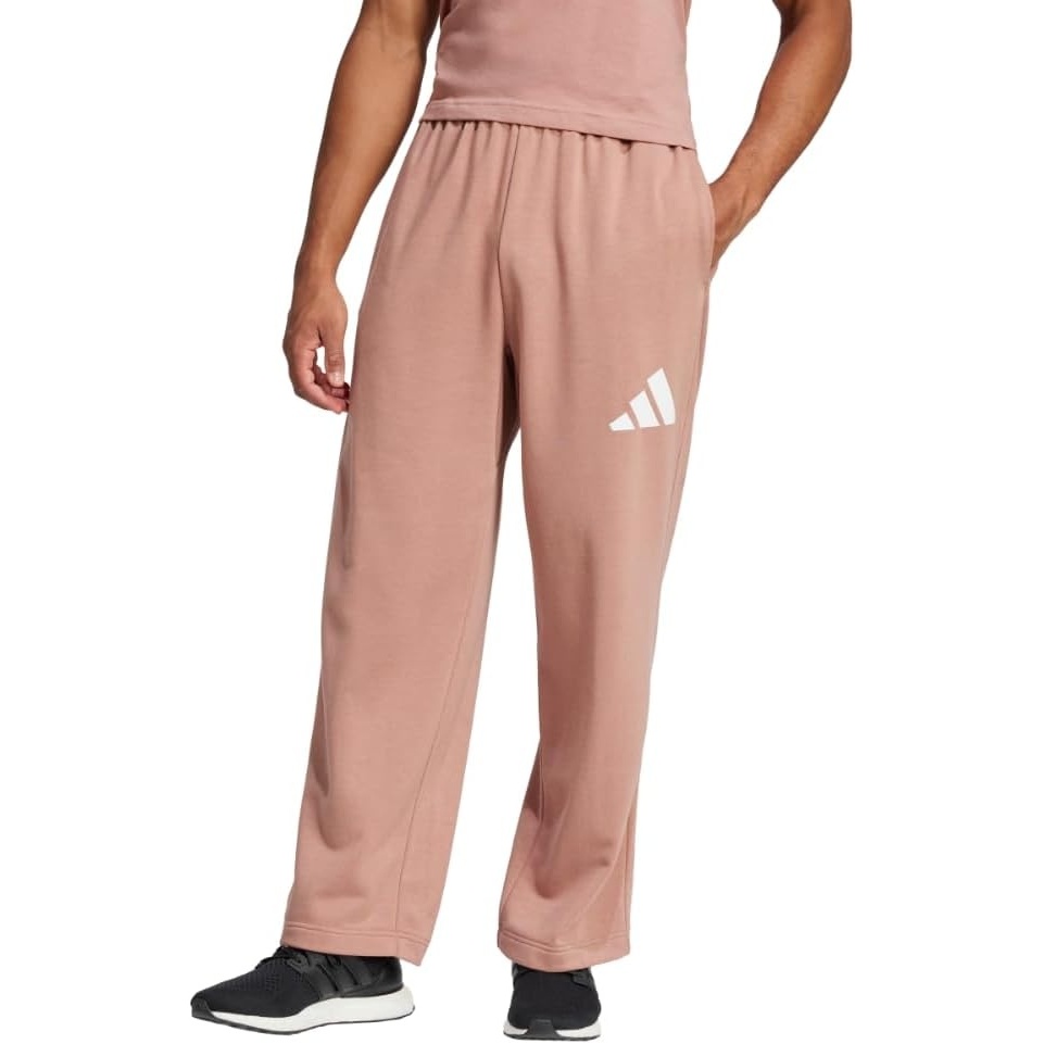 image:imageadidas Mens Essentials 3bar Wide Leg PantsWarm ClayWhite