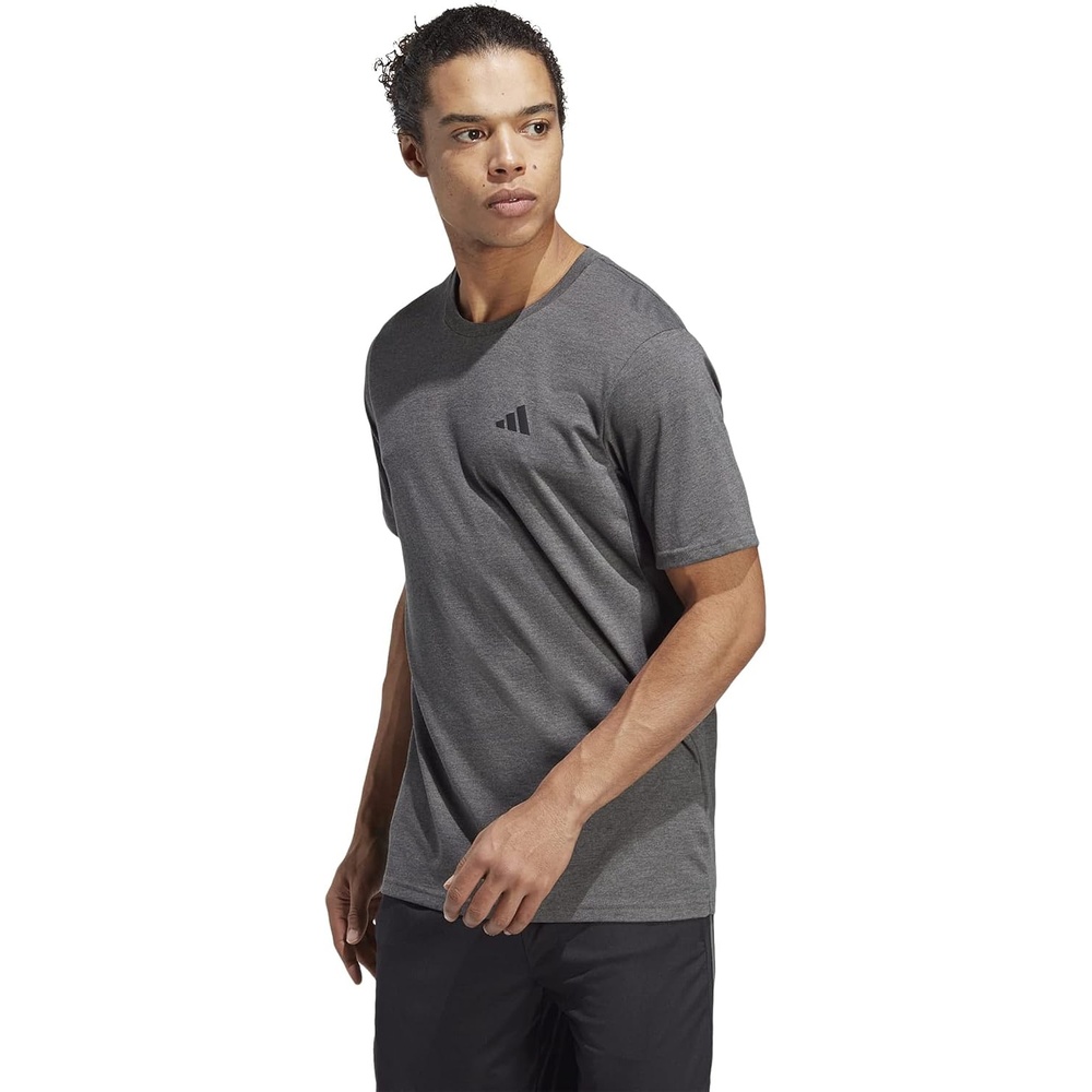 image:imageadidas Mens Essentials Feel Ready Training TShirtSilver PebbleBlackBlack