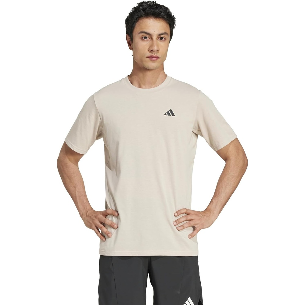 image:imageadidas Mens Essentials Feel Ready Training TShirtWonder BeigeBlack