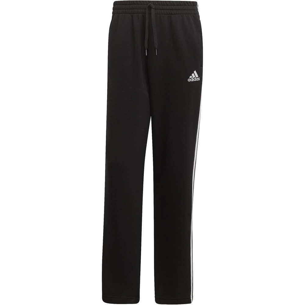 image:imageadidas Mens Essentials Fleece Open Hem 3Stripes PantsBlack2021