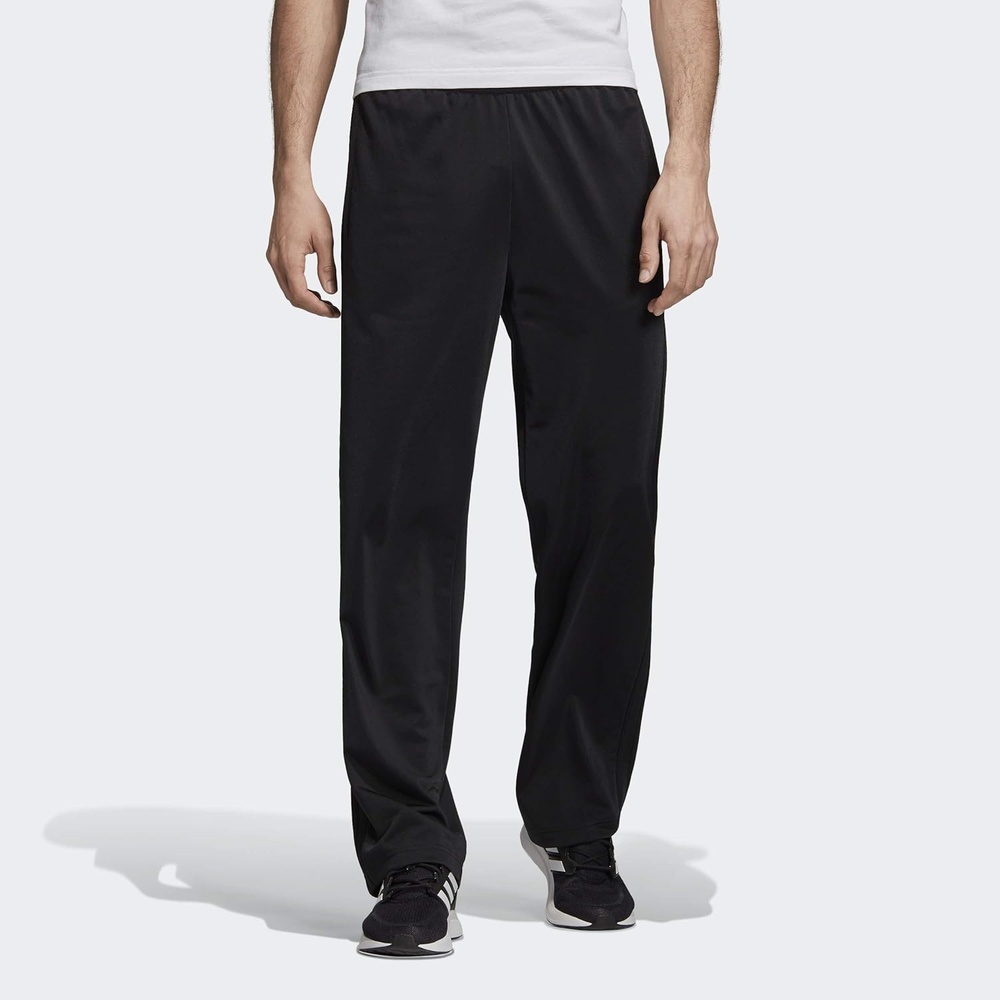 image:imageadidas Mens Essentials Fleece Open Hem 3Stripes PantsBlackBlack