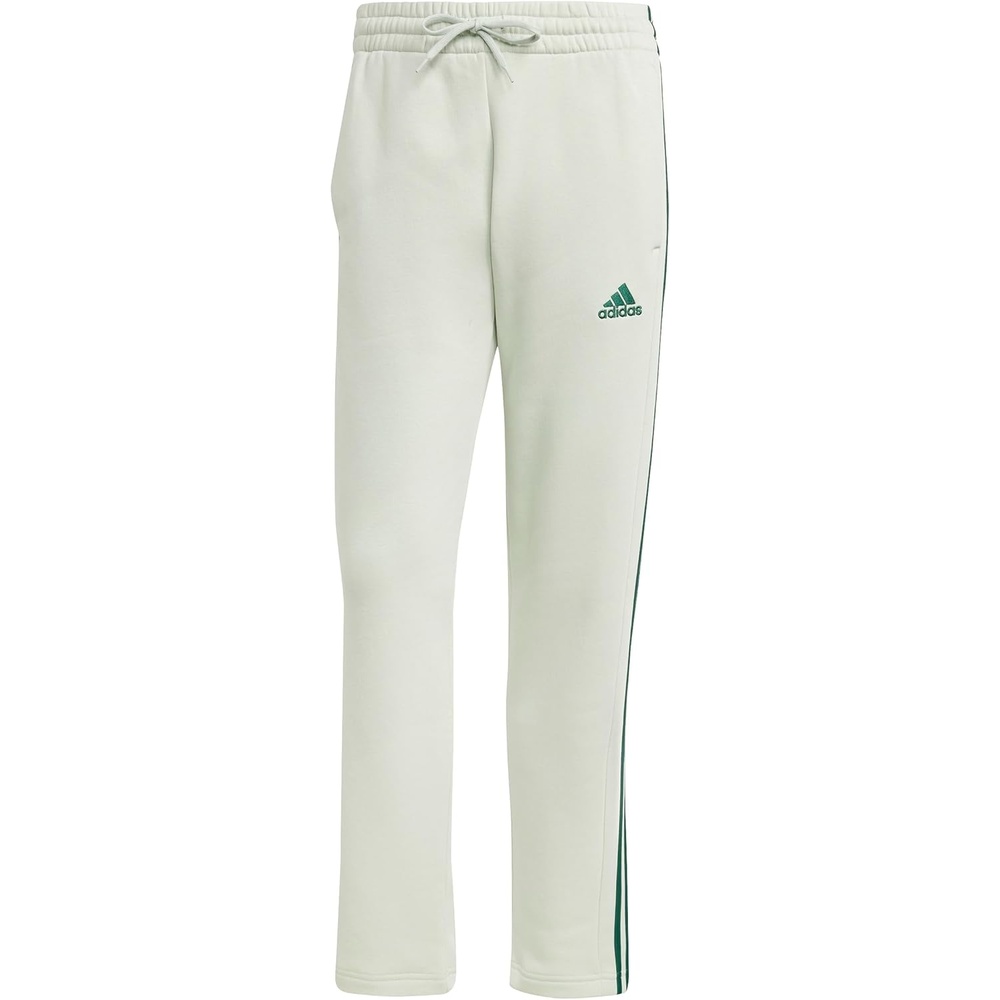 image:imageadidas Mens Essentials Fleece Open Hem 3Stripes PantsLinen Green
