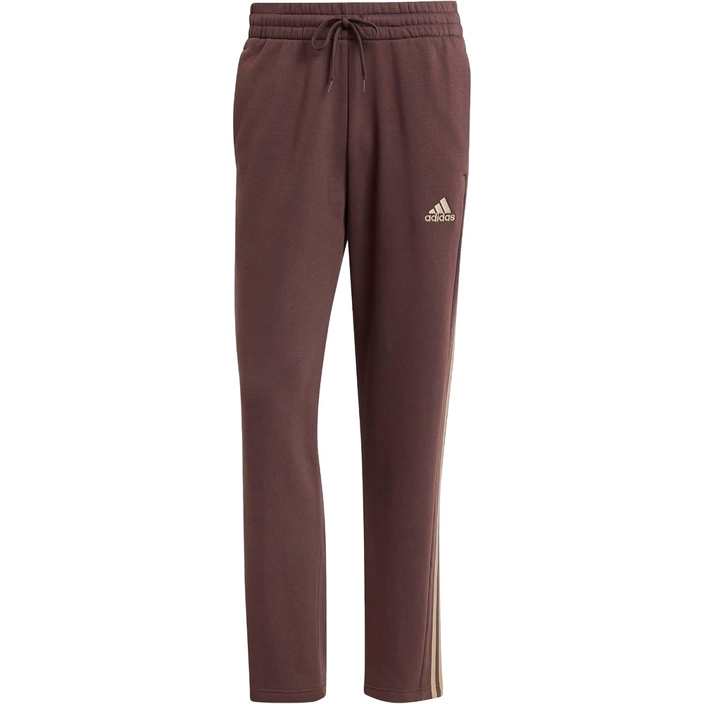 image:imageadidas Mens Essentials Fleece Open Hem 3Stripes PantsShadow Brown