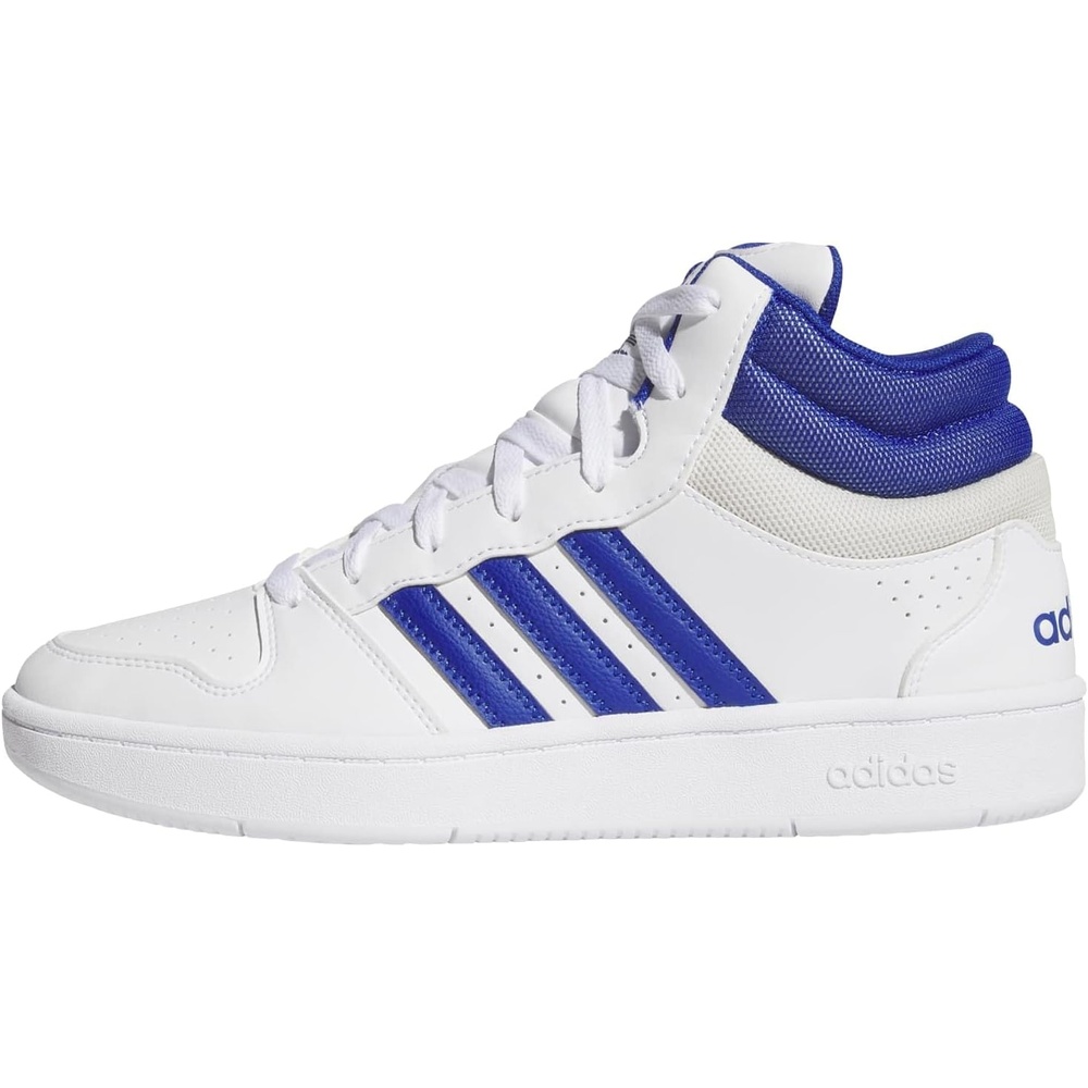 image:imageadidas Mens Hoops Mid Classic Lace Up Sneakers Shoes Casual Blue WhiteWhiteTeam Royal BlueOrbit Grey