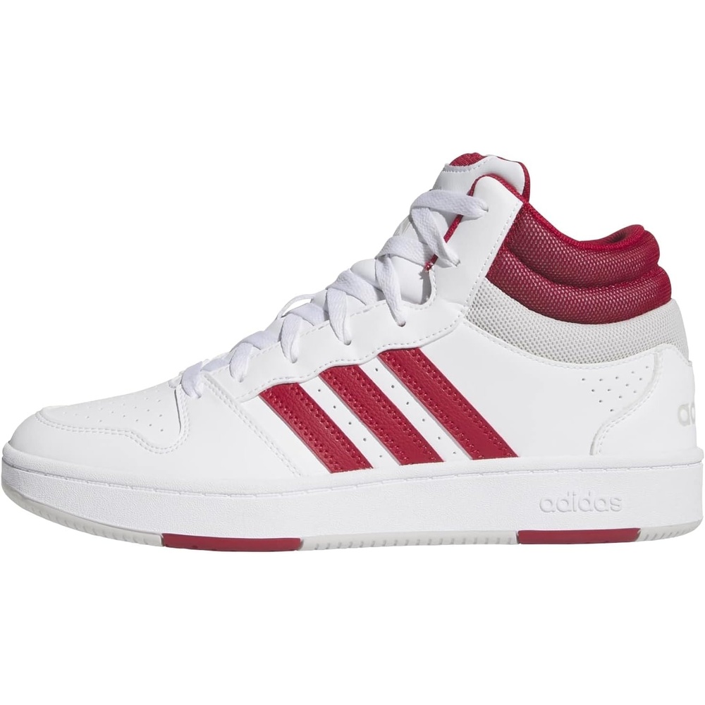 image:imageadidas Mens Hoops Mid Classic Lace Up Sneakers Shoes Casual Blue WhiteWhiteTeam Victory RedGrey